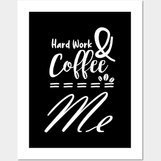 Hard word & coffee - coffee addict Posters and Art